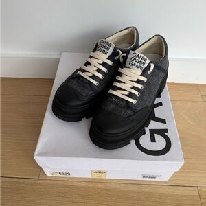 Ganni denim lace shoes 39